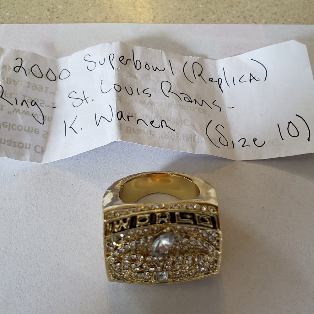 Superbowl Kurt Warner MVP Replica Ring